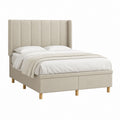 Polsterbett Doppelbett Beige Polyester Rechteckig 160 x 200 cm
