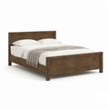 Doppelbett Bettgestell dunkelbraun aus massivem Kiefernholz rechteckig 160 x 200 cm