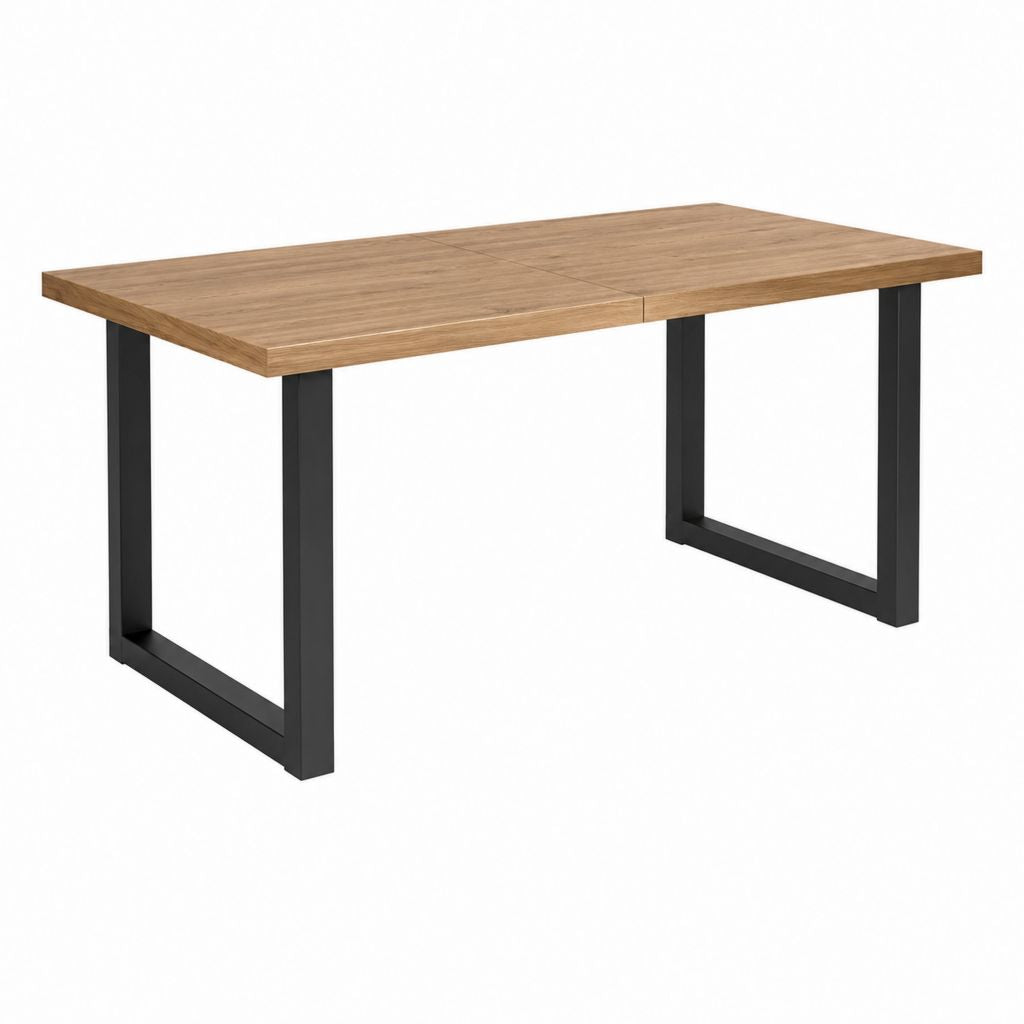 Ausziehbarer Esstisch Eichefarben Spanplatte Rechteckig 160-200 x 90 x 76 cm