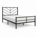 Metallbett Doppelbettgestell Schwarz Stahl 140 x 200 cm